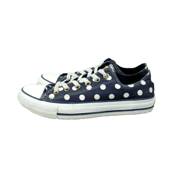 Converse Shoes - Converse All Stars Wmn 7.5 Navy Polka Dot Sneakers